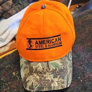 Orange and Camo Cap with Logo